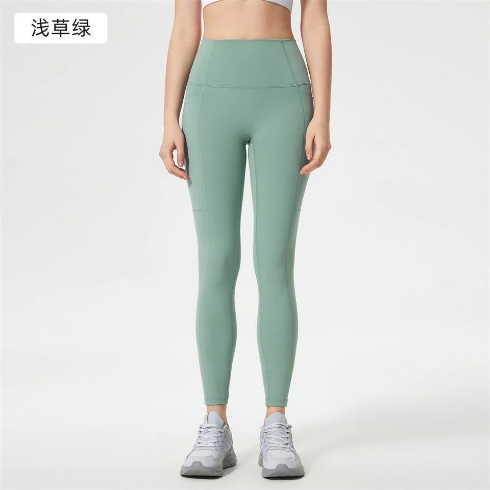 High-Waist Booty-Lifting Leggings 7/8 Length With Pockets Compression Workout Pants For Yoga & Gym