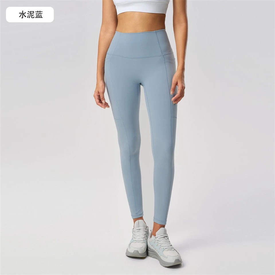 High-Waist Booty-Lifting Leggings 7/8 Length With Pockets Compression Workout Pants For Yoga & Gym