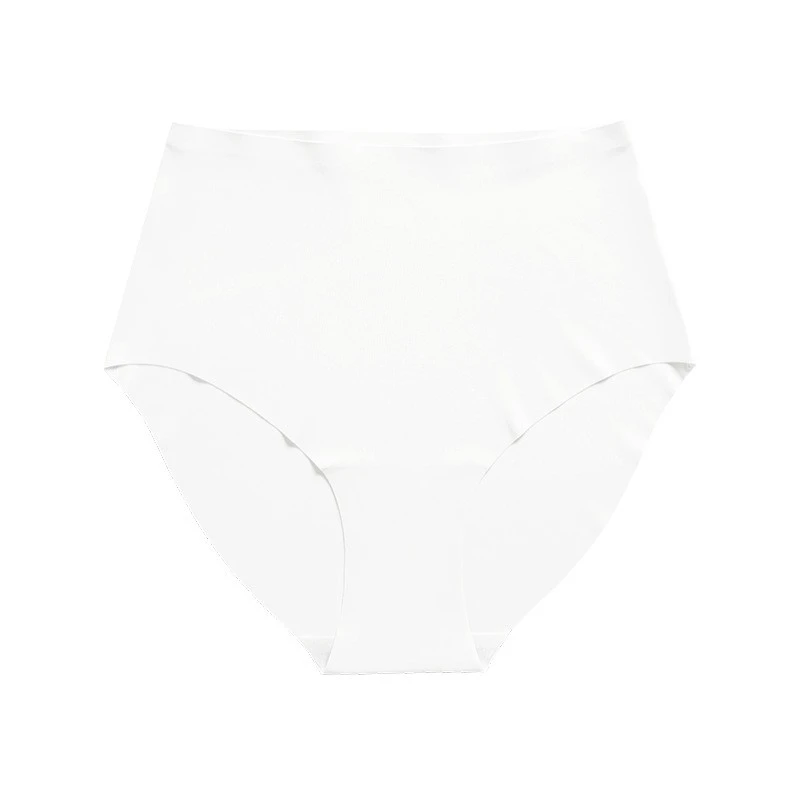 Seamless Silk-Like High Waist Cotton Gusset Women's Underwear No Wedgie For Yoga & Gym