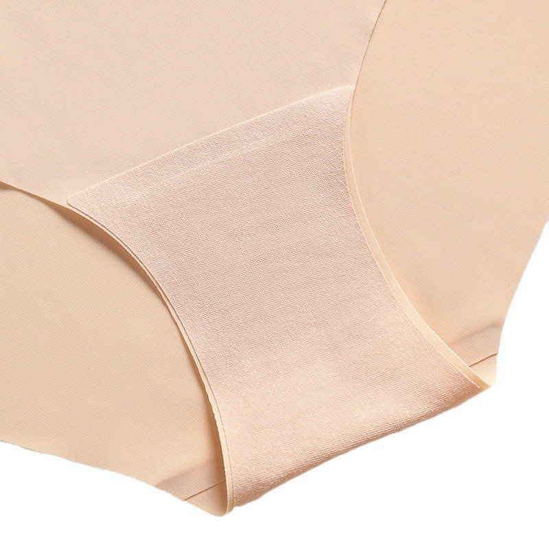 Seamless Silk-Like High Waist Cotton Gusset Women's Underwear No Wedgie For Yoga & Gym